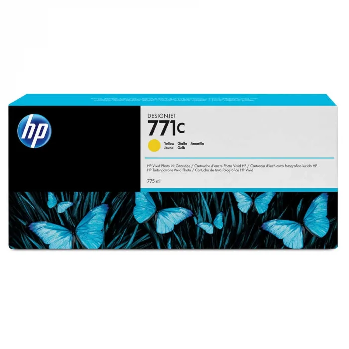 HP B6Y10A (771C) SARI 775 ML GENIS FORMAT MUREKKEP KARTUSU