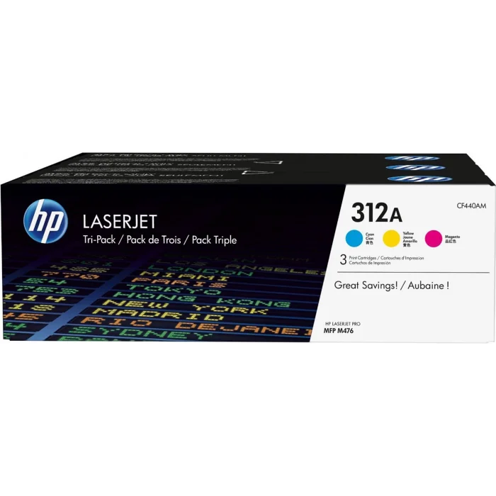 HP CF440AM (312A) CAMGOBEGI/MACENTA/SARI 3 LU PAKET TONER 2.700 SAYFA