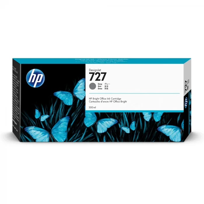 HP F9J80A (727) GRI 300 ML GENIS FORMAT MUREKKEP KARTUSU