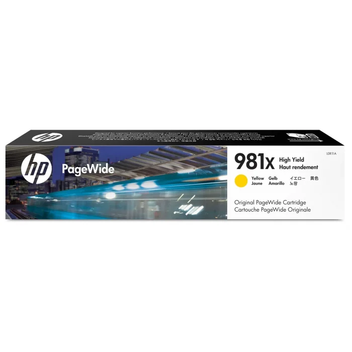 HP L0R11A (981X) SARI YUKSEK KAPASITELI PAGEWIDE MUREKKEP KARTUSU 10000 SAYFA