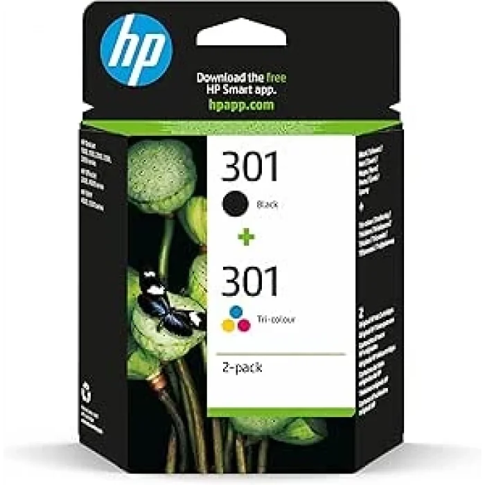 HP N9J72AE (301) SIYAH/ÜÇ RENKLI 2 LI PAKET MUREKKEP KARTUSLARI 190/165 SAYFA