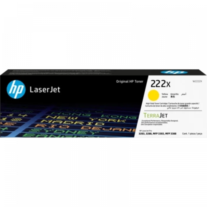 HP W2222X (222X) YUKSEK KAPASITELİ SARI LASERJET TONER 2.500 SAYFA