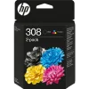 HP 6L6S6UE (308) SİYAH/RENKLİ MUREKKEP KARTUSU