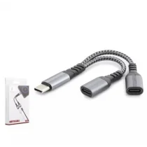 Hadron Gj-015 Type-C To 2-Type-C F Kablo Car Şarj Siyah