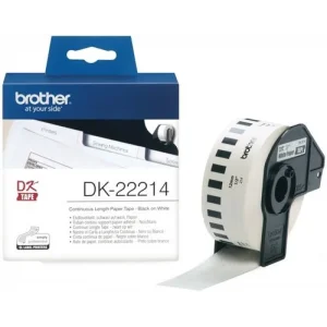 Brother P-Touch Dk-22214 Dk Eti̇ket Sürekli̇ 12Mm X 30.48M Beyaz Üzeri̇ Si̇yah Eti̇ket