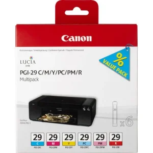 Canon 4873B005 PGI-29Multipack (C/M/Y/PC/PM/R) Mürekkep Kartuş