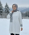 SOLİS İncili Taşlı Leopar Angora Tunik