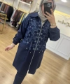 FATMA DANIŞMAN Pul Çiçekli İnce Kot Takım