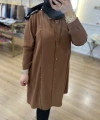ZİRKON Boncuk Nakışlı Döküm Krep Gömlek