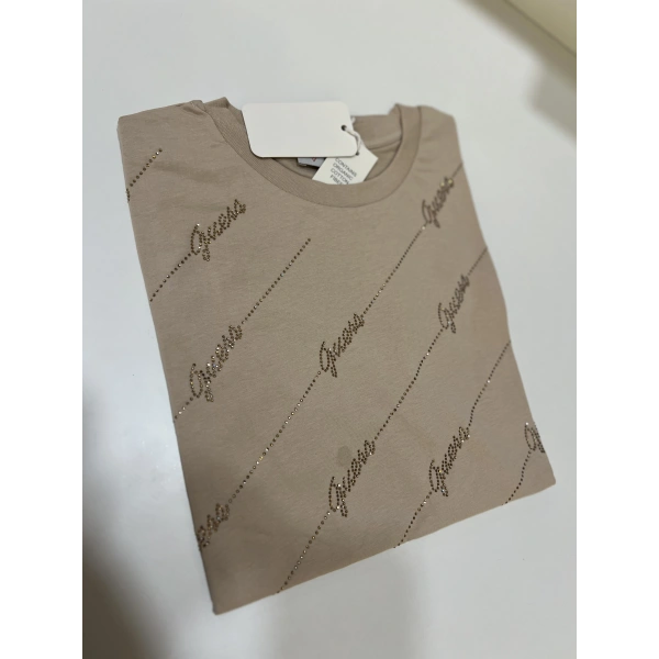 Çarpraz Taşlı Tişört