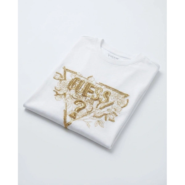Taşlı ve Gold Nakışlı Tişört