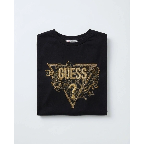 Taşlı ve Gold Nakışlı Tişört