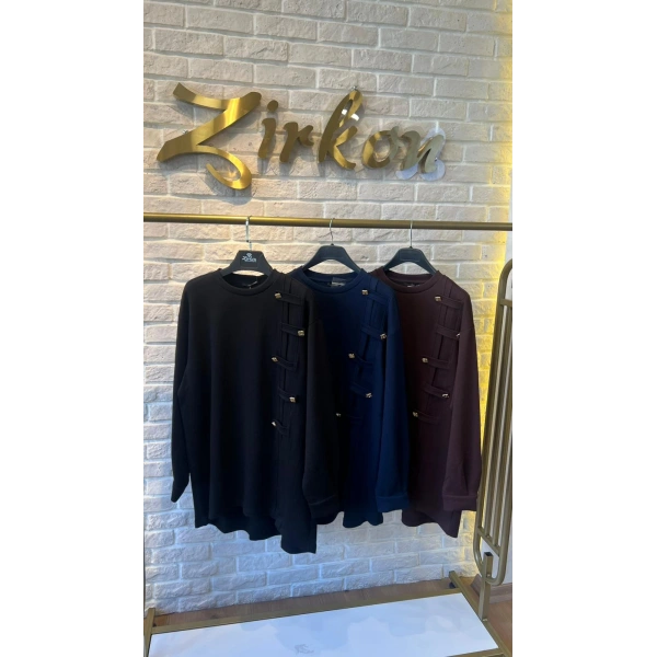 LEVİDOR GOLD DÜĞME DETAYLI SWEAT