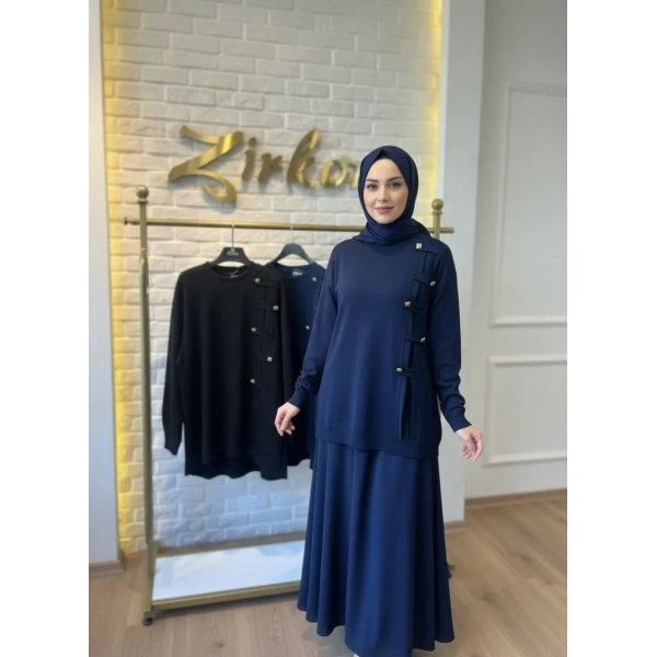 LEVİDOR GOLD DÜĞME DETAYLI SWEAT