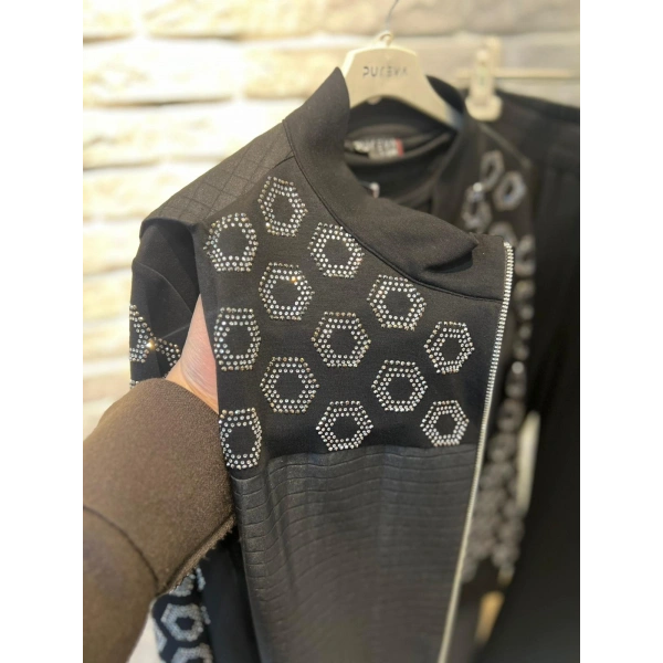 PUREVA Petek Taşlı Üçlü YELEKLİ Takım