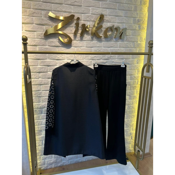 PUREVA Petek Taşlı Üçlü YELEKLİ Takım