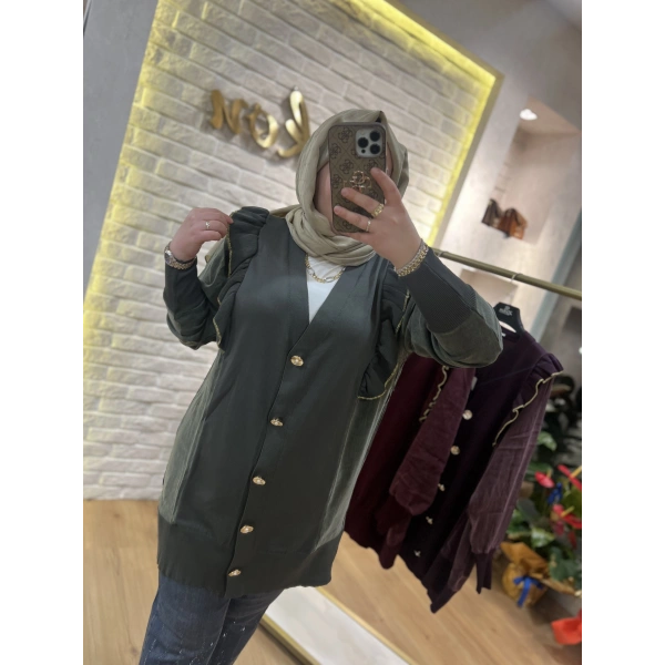 ZİRKON Fırfırlı İpek Cupra& Merserize Hırka