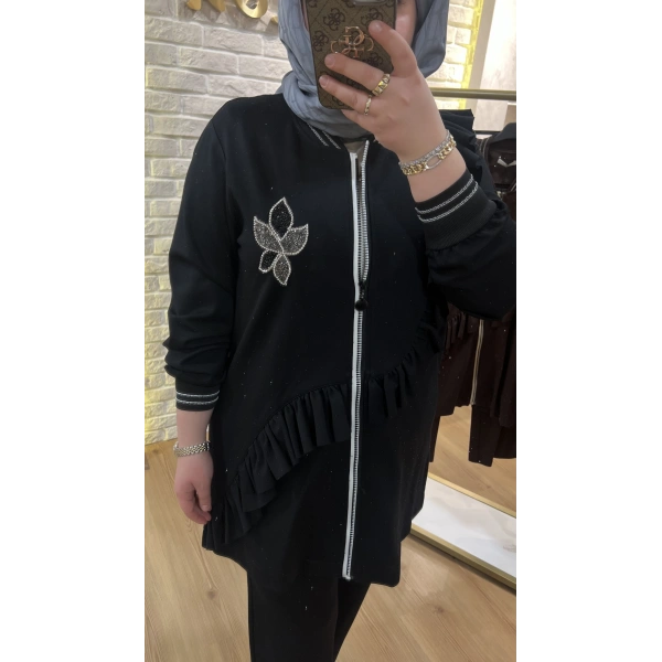 SOLİS Fırfırlı Taşlı Çelik Örme Takım