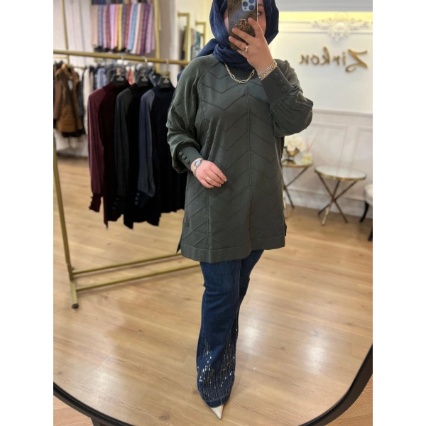 ADN Çarpraz İpek Cupra& Merserize Tunik