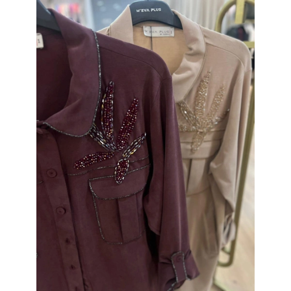 MEVA BY PUREVA Boncuk İşlemeli Nakışlı Tensel Takım