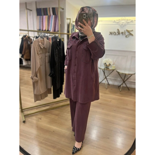 MEVA BY PUREVA Boncuk İşlemeli Nakışlı Tensel Takım