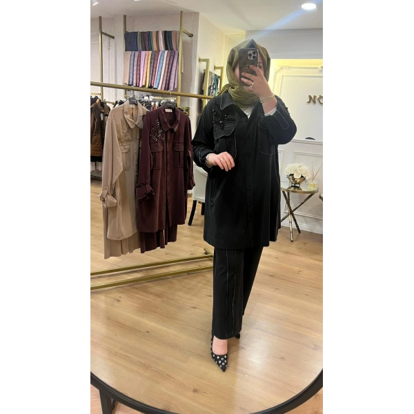 MEVA BY PUREVA Boncuk İşlemeli Nakışlı Tensel Takım