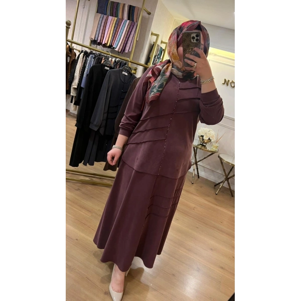 MEVA PLUS BY PUREVA Boncuklu Nervürlü Etekli Takım