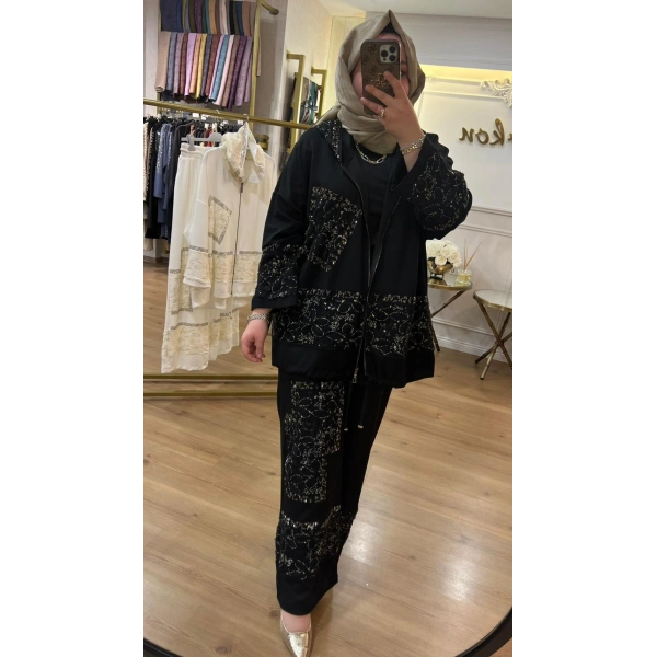 İTHAL Güpürlü Taşlı Takım