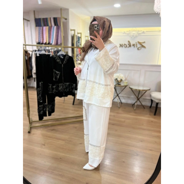 İTHAL Güpürlü Taşlı Takım