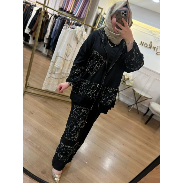 İTHAL Güpürlü Taşlı Takım