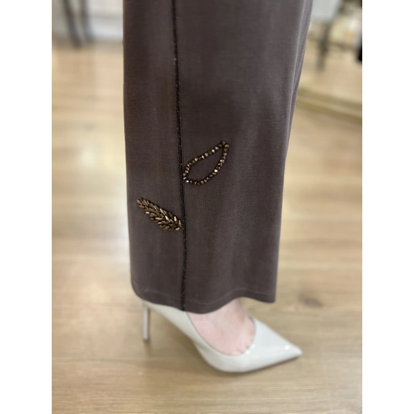 MEVA PLUS BY PUREVA Yaprak Nakışlı Tunik Takım