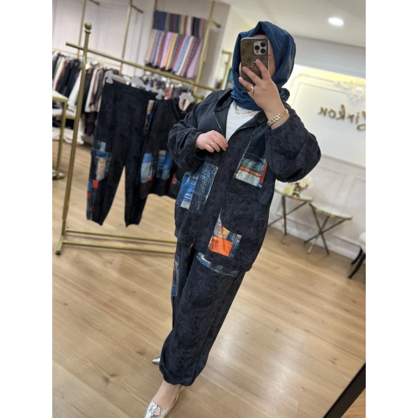 İTHAL Parça Pulpayetli Şalvar Takım