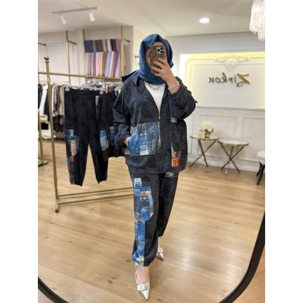 İTHAL Parça Pulpayetli Şalvar Takım