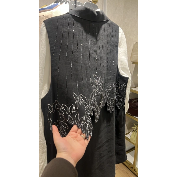 MEVA PLUS BY PUREVA Yakma Taşlı Yelekli Üçlü Takım