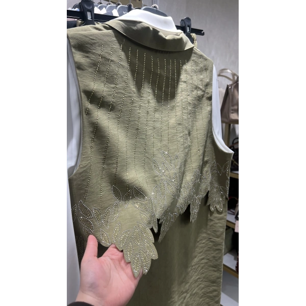 MEVA PLUS BY PUREVA Yakma Taşlı Yelekli Üçlü Takım