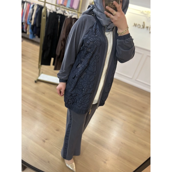 PUREVA Güpürlü Ceket Takım