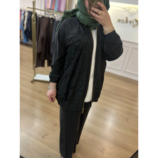 PUREVA Güpürlü Ceket Takım