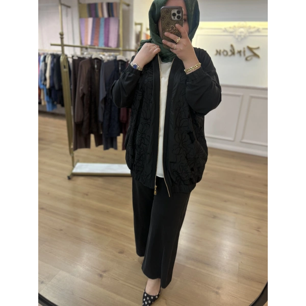 PUREVA Güpürlü Ceket Takım