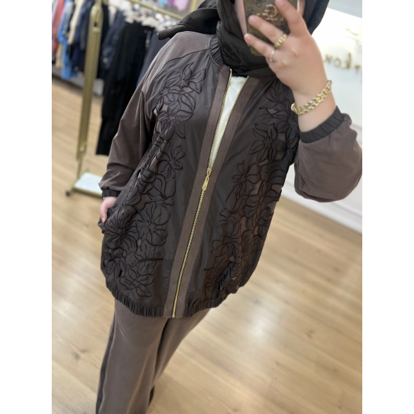 PUREVA Güpürlü Ceket Takım