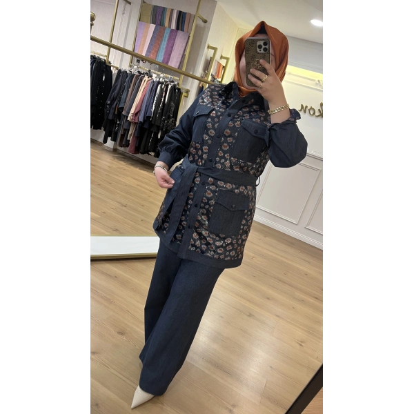 İpekDoku Pulpayet Kot Takım