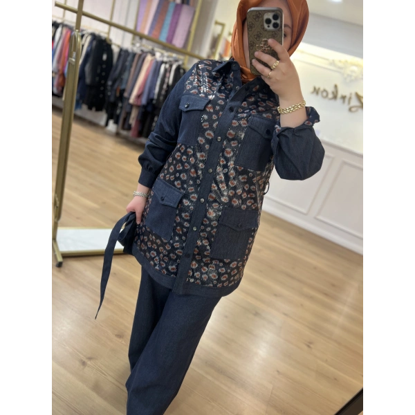 İpekDoku Pulpayet Kot Takım