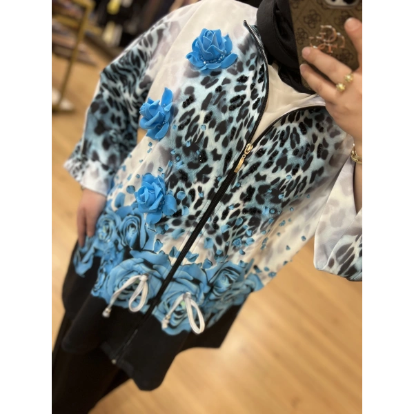 İTHAL Büyük Beden Güllü Kabartmalı Takım