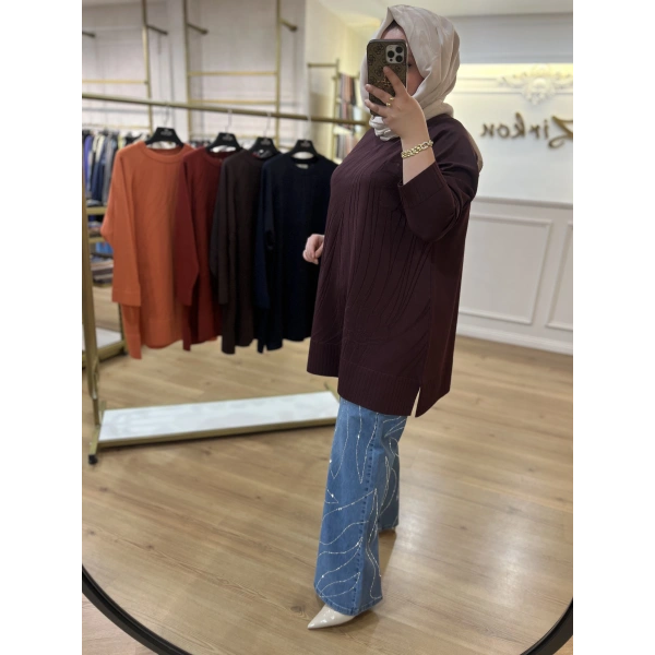 İTHAL Taşlı Palazzo Pamuk Kot