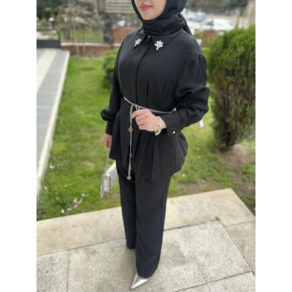 SBL Zincirli Büzgülü Pamuk Takım