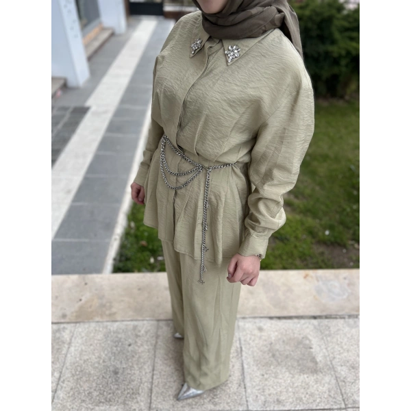 SBL Zincirli Büzgülü Pamuk Takım