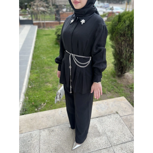 SBL Zincirli Büzgülü Pamuk Takım