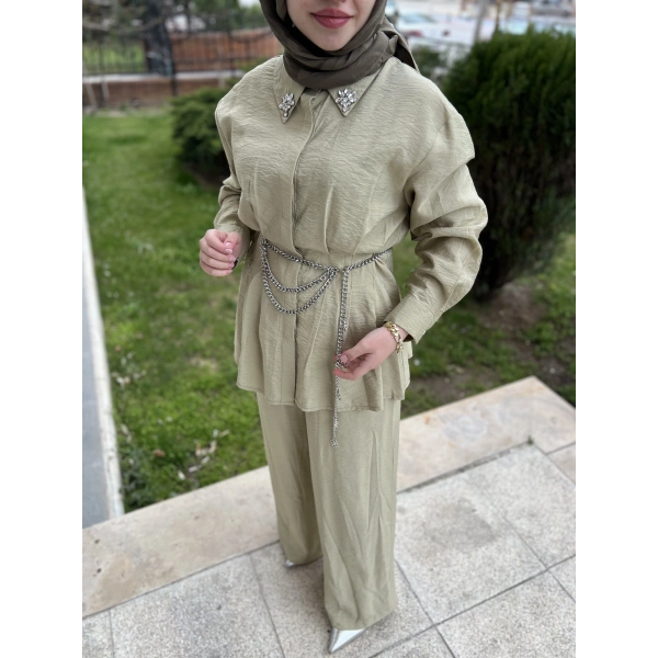 SBL Zincirli Büzgülü Pamuk Takım