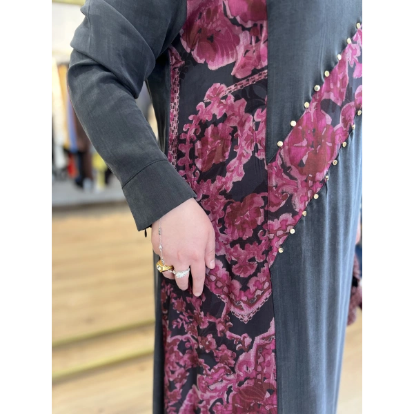 MEVA PLUS BY PUREVA Zımbalı İpek Cupra Elbise