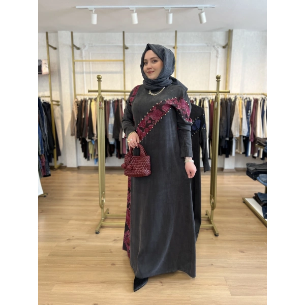 MEVA PLUS BY PUREVA Zımbalı İpek Cupra Elbise