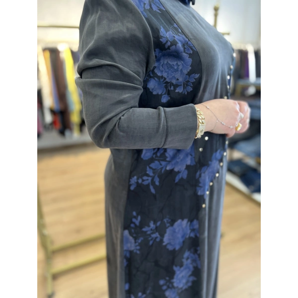 MEVA PLUS BY PUREVA Zımbalı İpek Cupra Elbise